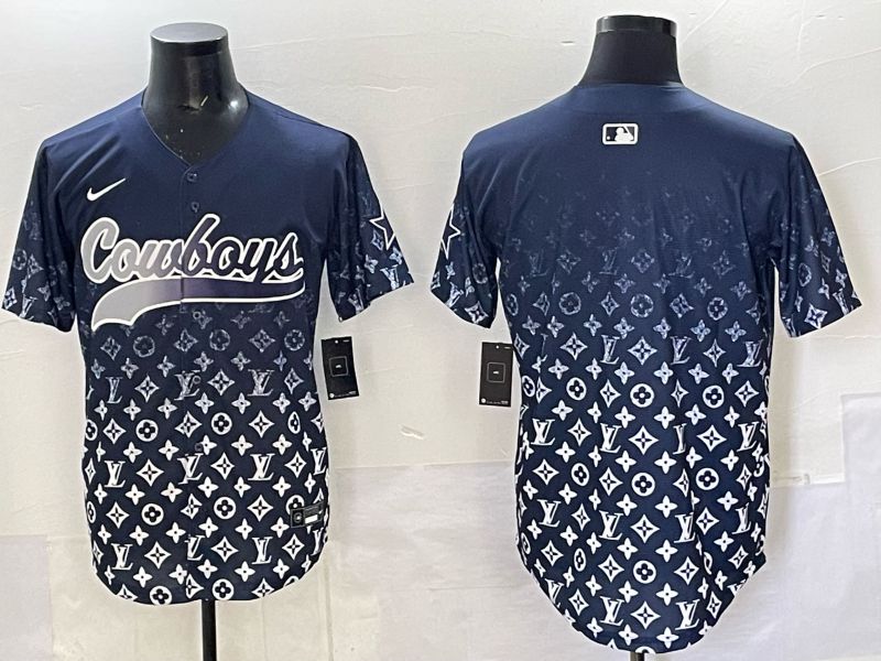 Men 2025 Dallas Cowboys Blank Drak Blue Nike Limited NFL Jersey 01